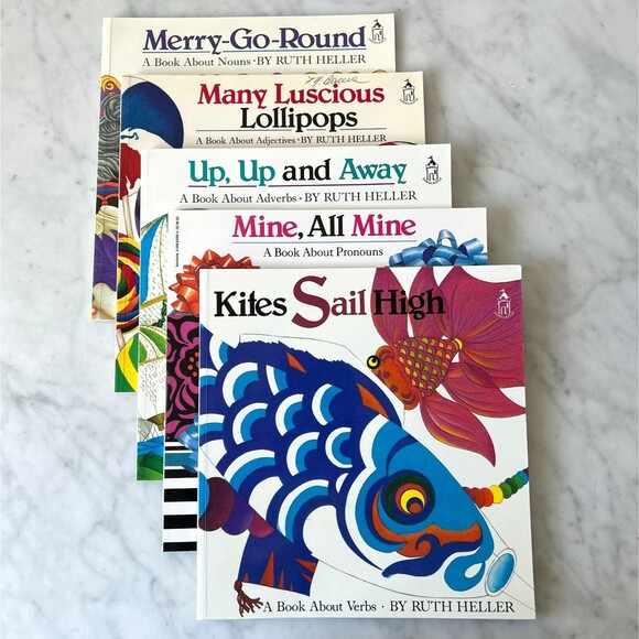 Ruth Heller Picture Books Lot of 5  Teacher Homeschool Grammar Noun Verb Adverbs - Picture 1 of 16